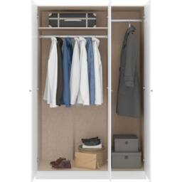 Seconique Denver 3 Door Wardrobe Bedroom Set in White - thumbnail 4