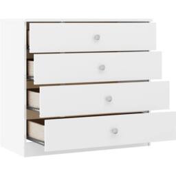 Seconique Denver 3 Door Wardrobe Bedroom Set in White - thumbnail 8