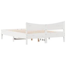 Berkfield Home Beautiful Bed Frame without Mattress White 150x200 cm King Size S - thumbnail 6