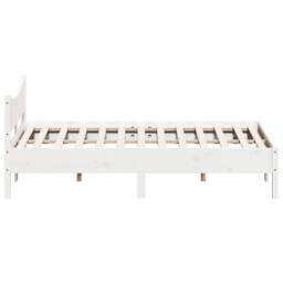 Berkfield Home Beautiful Bed Frame without Mattress White 150x200 cm King Size S - thumbnail 5