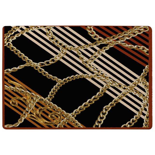 Benjamin Tate Design Chains & Stripes Rug in Natural - Size: Large - image 1