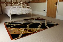 Benjamin Tate Design Chains & Stripes Rug in Natural - Size: Large - thumbnail 3