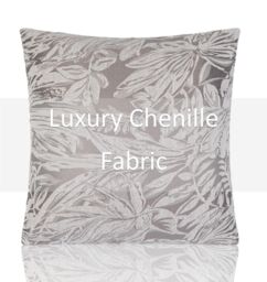 Luxury Living Luxurious Chenille Cushions Set of 4 - Soft Plush Fibre Pads, classic Colours for Sofa & Bed Décor in Silver - Size: 45 cm x 45 cm - thumbnail 4