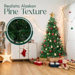 Pelle & Sol 6ft Artificial Christmas Tree with 550 Tips Indoor Outdoor Decorations in Green - Size: 4ft - thumbnail 2