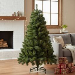 Pelle & Sol 6ft Artificial Christmas Tree with 550 Tips Indoor Outdoor Decorations in Green - Size: 4ft - thumbnail 1
