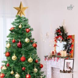 Pelle & Sol 6ft Artificial Christmas Tree with 550 Tips Indoor Outdoor Decorations in Green - Size: 4ft - thumbnail 6