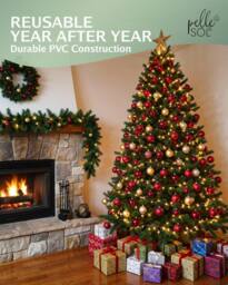 Pelle & Sol 6ft Artificial Christmas Tree with 550 Tips Indoor Outdoor Decorations in Green - Size: 4ft - thumbnail 7