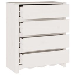 "Berkfield Home Chest of Drawers ""DRAMMEN"" White 76, 5x40x91 cm Solid Wood Pine - Size: 5 x 40 x 91 cm" - thumbnail 5