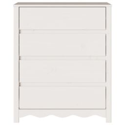 "Berkfield Home Chest of Drawers ""DRAMMEN"" White 76, 5x40x91 cm Solid Wood Pine - Size: 5 x 40 x 91 cm" - thumbnail 7