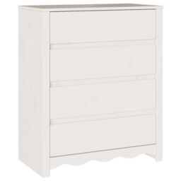 "Berkfield Home Chest of Drawers ""DRAMMEN"" White 76, 5x40x91 cm Solid Wood Pine - Size: 5 x 40 x 91 cm" - thumbnail 2