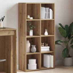 Berkfield Home Classic Book Cabinet Artisan Oak 66x30x130 cm Engineered Wood in Brown - Size: 66 x 30 x 130 cm - thumbnail 2
