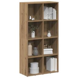 Berkfield Home Classic Book Cabinet Artisan Oak 66x30x130 cm Engineered Wood in Brown - Size: 66 x 30 x 130 cm - thumbnail 4