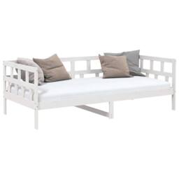 Berkfield Home Beautiful Day Bed White Solid Wood Pine 80x200 cm - thumbnail 1