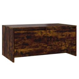 Berkfield Home Coffee Table Smoked Oak 90x50x41.5 cm Engineered Wood in Brown - thumbnail 2