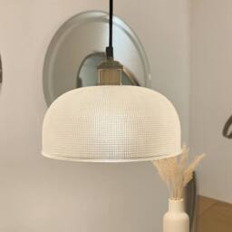 CGC Lighting Holly Prismatic Glass Dome Diner Lampshade in Clear - thumbnail 6