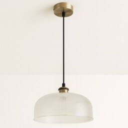 CGC Lighting Holly Prismatic Glass Dome Diner Lampshade in Clear - thumbnail 2