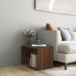 Berkfield Home Side Table Brown Oak 59x36x38 cm Engineered Wood - Size: 59 x 36 x 38 cm