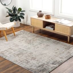 Livabliss Roma-Abstract Gray Blue Brown Modern Marble Living Dining Bedroom Rug in Dark Brown - Size: 160 cm x 215 cm - thumbnail 6