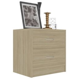 Berkfield Home Bedside Cabinets 2 pcs Sonoma Oak 40x30x40 cm Engineered Wood in Brown - Size: 40 x 30 x 40 cm - thumbnail 4
