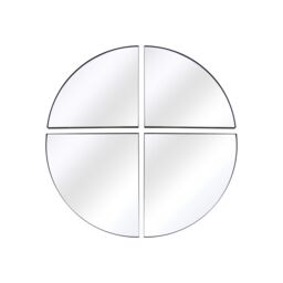 "MirrorOutlet New Black XL Circular Metal Wall Mirror 54"" X 54"" (140 x 140CM) - Size: 1 Pack" - thumbnail 3