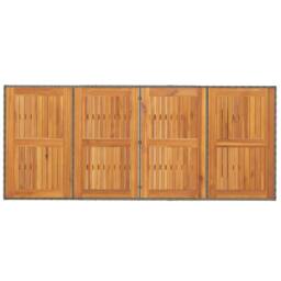 Berkfield Home Garden Table with Acacia Wood Top Grey 190x80x74 cm Poly Rattan - Size: 190 x 80 x 74 cm - thumbnail 7