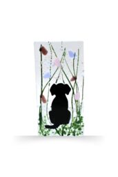 Sienna Glass Handmade Fused Glass - Tea Light Holder - Dog - Violet - thumbnail 2
