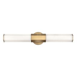 Netlighting Hinkley Facet Integrated LED Bathroom Wall Lamp Heritage Brass 3000K IP44 in Yellow