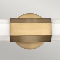 Netlighting Hinkley Facet Integrated LED Bathroom Wall Lamp Heritage Brass 3000K IP44 in Yellow - thumbnail 2
