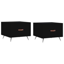 Berkfield Home Coffee Tables 2 pcs Black 50x50x40 cm Engineered Wood - Size: 50 x 50 x 40 cm - thumbnail 2