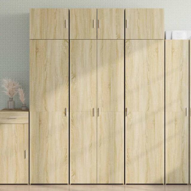 Berkfield Home Storage Cabinet Sonoma Oak 70x42.5x225 cm Engineered Wood in Light Tan - image 1
