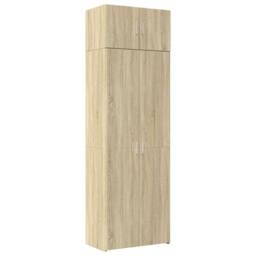 Berkfield Home Storage Cabinet Sonoma Oak 70x42.5x225 cm Engineered Wood in Light Tan - thumbnail 2