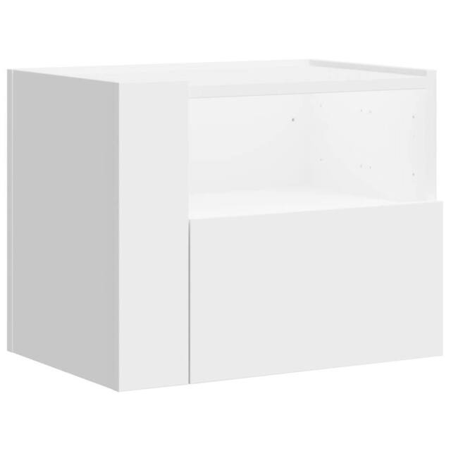 Berkfield Home Wall-mounted Bedside Cabinet White 45x30x35 cm - Size: 45 x 30 x 35 cm - image 1