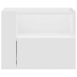Berkfield Home Wall-mounted Bedside Cabinet White 45x30x35 cm - Size: 45 x 30 x 35 cm - thumbnail 4
