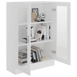Berkfield Home Vitrine Cabinet White 82.5x30.5x115 cm Engineered Wood - thumbnail 4
