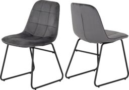 Seconique Quebec Straight Edge Dining Set with Lukas Chairs in Grey - thumbnail 7
