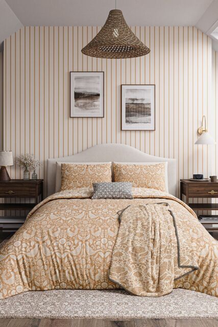 Helena Springfield 'Pheasants' Cotton Duvet Cover Set in Copper - Size: Single - image 1