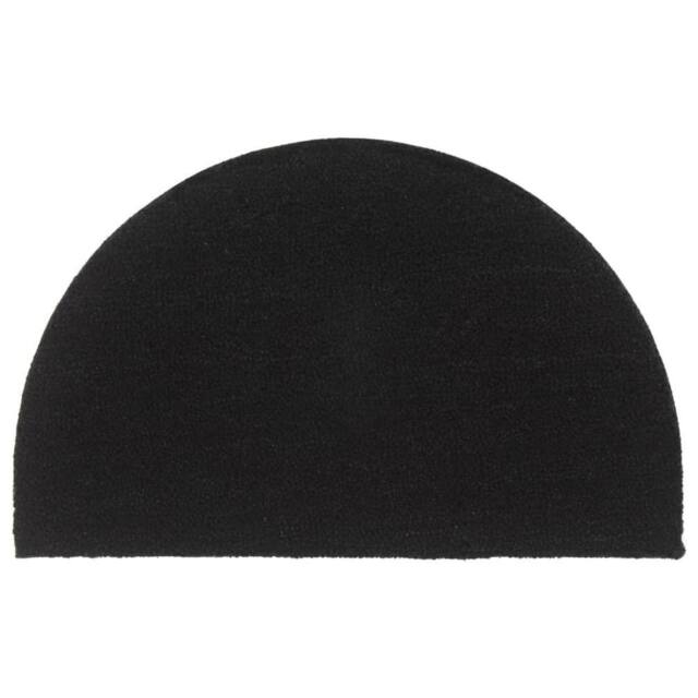 Berkfield Home Door Mat Black Half Round 50x80 cm Tufted Coir - image 1