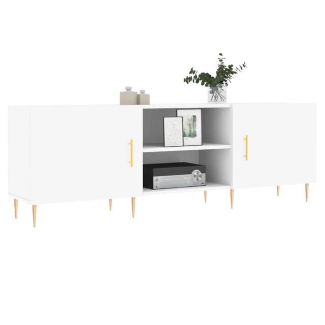 Berkfield Home TV Cabinet White 150x30x50 cm Engineered Wood - Size: 150 x 30 x 50 cm - image 1