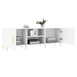 Berkfield Home TV Cabinet White 150x30x50 cm Engineered Wood - Size: 150 x 30 x 50 cm - thumbnail 4