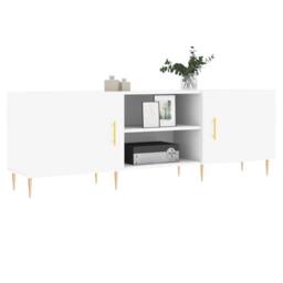 Berkfield Home TV Cabinet White 150x30x50 cm Engineered Wood - Size: 150 x 30 x 50 cm - thumbnail 1