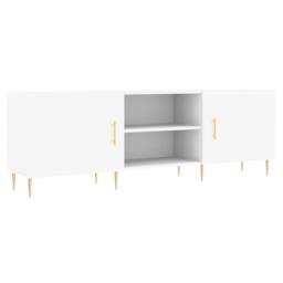 Berkfield Home TV Cabinet White 150x30x50 cm Engineered Wood - Size: 150 x 30 x 50 cm - thumbnail 3