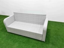 Fimous Rattan High Back Lounge Sofa Set with 3 Seater Sofa in Light Grey - thumbnail 5