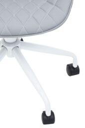 Orsina Comfortable Design Grey & White Home Office Chair, Ergonomic Work From Home Chair, Movable Sleek Chair - thumbnail 6