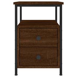 Berkfield Home Bedside Cabinets 2 pcs Brown Oak 34x35.5x50 cm Engineered Wood - thumbnail 6