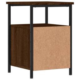 Berkfield Home Bedside Cabinets 2 pcs Brown Oak 34x35.5x50 cm Engineered Wood - thumbnail 9