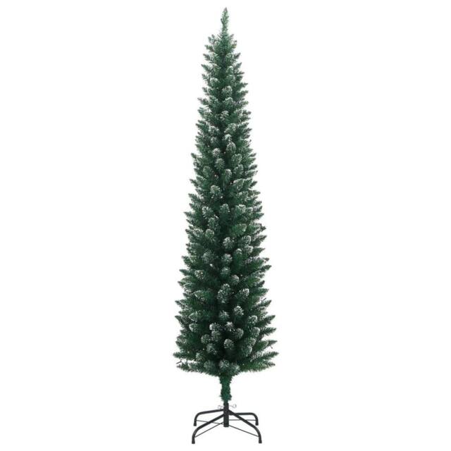 Berkfield Home Realistic Artificial Slim Christmas Tree 300 LEDs 240 cm in Green - image 1