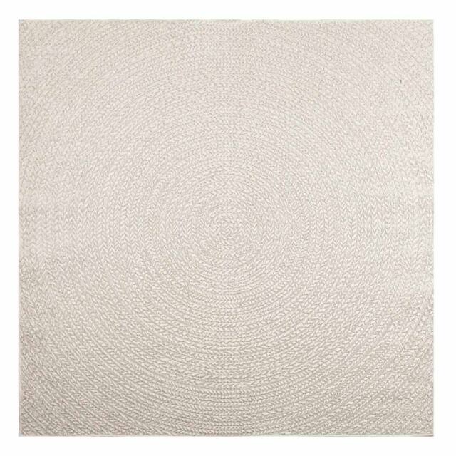Berkfield Home Rug ZIZUR Cream 200x200 cm Jute Look Indoor & Outdoor - Size: Medium - image 1