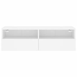 Berkfield Home TV Wall Cabinet White 100x30x30 cm Engineered Wood - Size: 100 x 30 x 30 cm - thumbnail 7