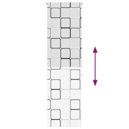 Berkfield Home Shower Roller Blind 70x240 cm Fabric Width 66 cm in Black - thumbnail 5