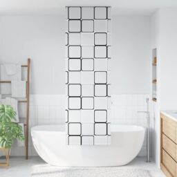Berkfield Home Shower Roller Blind 70x240 cm Fabric Width 66 cm in Black - thumbnail 1